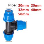 Mathiateur d'eau en pvc pe de 20 / 25 / 32 / 40 / 50mm, connecteur de valve rapide en plastique, raccords ...