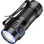 Mc1 1000 lumens cw rechargeable led edc lampe de poche avec batterie incluse et c�ble de charge usb magn�tique ...