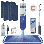 Mdy - balai pulvrisateur pour nettoyage des sols avec 6 tampons lavables en microfibre humide et sec ...