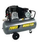 Mecafer compresseur 100 l 3hp bicylindre courroie 10 bars semi pro powermonster