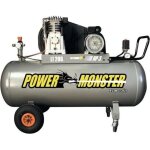 Mecafer compresseur 200 l 3hp bicylindre courroie 10 bars semi pro powermonster