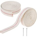 M�che plate 2 rouleaux pour lampe � huile blanc