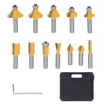 Mèches de routeur à tige de 8mm, lame en carbure, jeu de fraises pour le travail du bois, pour la coupe ... Mèches de routeur à tige de 8mm, lame en carbure, jeu de fraises pour le travail du bois, pour la coupe ...