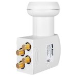 Megasat 401074 quad lnb 10, 7 - 12, 75 ghz blanc