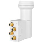 Megasat 401098 quattro lnb 10, 7 - 12, 75 ghz blanc