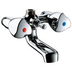 M�langeur bain - douche, m�le 15 x 21, entraxe 110 mm bec fixe