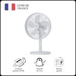 Mellerware - ventilateur de table air power! 35w rotatif silencieux 3 vitesses 5 pales m�talliques inox ...