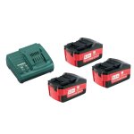Metabo kit de base 3x 18v / 5. 2 ah batterie + chargeur asc 30 - 36 v - 685048000