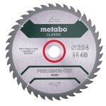 Metabo lame de scie  precision cut wood - classic  254x2, 4 / 1, 6x30, z40 wz 20 - 628325000