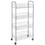 Metaltex - desserte de cuisine / s�lle de bain ascona 41x23x84 cm roulettes