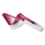 Metaltex pelle et tranche a tarte avec poussoir plastique - 27 cm - blanc et rose cerise