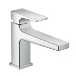 Metropol 100 mitigeur de lavabo coolstart poigne manette bec long, bonde push - open chrome (32503000) ...