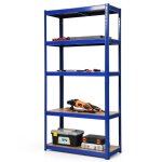 Meuble rangement multi - usage costway charge 875 kg, 5 etagres ajustables, etagre de garage pour atelier ...