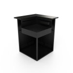 Meuble support angle noir avec bar pour cuisine forge adour Meuble support angle noir avec bar pour cuisine forge adour
