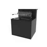 Meuble support gril noir avec bar pour cuisine forge adour Meuble support gril noir avec bar pour cuisine forge adour