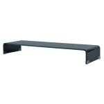 Meuble tv et moniteur en verre tremp noir 100 x 30 x 13 cm etagre multimdia moderne