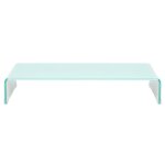 Meuble tv / support pour moniteur 70 x 30 x 13 cm verre blanc