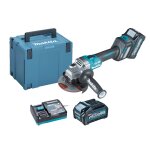 Meuleuse 125mm sur accu xgt 40vmax avec interrupteur � glissi�re + 2x bl4040 + dc40ra + makpac. - ga023gm201 ...