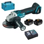Meuleuse d'angle 18v li - ion bl 125mm (2x3. 0 ah) en coffret - makita dga504rfj