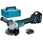Meuleuse d'angle makita dga504rtj � batterie 18v li - ion Ø125mm (2 x 5, 0 ah + dc18rc + makpac 3)