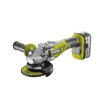 Meuleuse d'angle ryobi 18v lithiumplus one + brushless - 1 batterie 4, 0 ah - 1 chargeur rapide - r18ag7 ...
