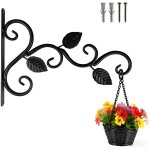 Mevronisshop - lot de 1 support mural en fer forg� robuste pour mangeoires a oiseaux, jardini�res, lanternes, ...