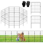 Mevronisshop - lot de 10 cl�tures jardin ext�rieur, 81 cm(h) x 32 cm(l) bordure ext�rieur m�tal barri�re ...