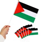 Mevronisshop - lot de 10 petits drapeaux palestiniens de 12, 7 x 20, 3 cm avec m�t, couleurs vives, sans ...