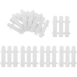 Mevronisshop - lot de 10 petites cl�tures blanches d�coratives d'int�rieur pour parterres de fleurs, ...