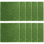 Mevronisshop - 10 pi�ces faux gazon exterieur, 15 x 15 cm fausse pelouse balcon jardin, gazon artificiel, ...