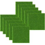 Mevronisshop - 10 pi�ces herbe de mousse miniature - 15 x 15 cm fausse herbe - mini simulation gazon, ...
