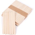 Mevronisshop - 100 b�tonnets en bois pour lollipops, 114mm b�tonnets de glace en bois pour artisanat, ...