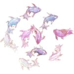 Mevronisshop - lot de 100 mini figurines de poissons rouges miniatures color�es et brillantes en r�sine ...