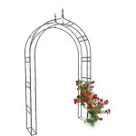 Mevronisshop - 10020028 arche � rosiers pointue tuteur de plantes grimpantes support de jardin fer noir ...