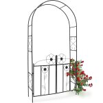 Mevronisshop - 10020031 arche � rosier arceau de jardin d�coration tuteur avec portillons en fer �poxy ...