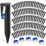 Mevronisshop - 100pcs piquet fil robot tondeuse et 5 connecteur cable robot tondeuse, accessoires pour ...