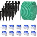 Mevronisshop - 10m c�ble p�riph�rique + 10x connecteur + 25x piquets de terre pour fixation, kit d�accessoire ...