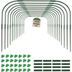 Mevronisshop - 12 pcs cadre de serre de jardin 95 x 100 cm avec clips arceau de jardin kit de maison ...
