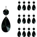 Mevronisshop - lot de 12 pices de lustre en cristal avec perles octogonales en verre pour lustres, fte ...