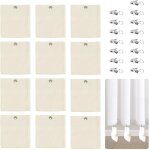 Mevronisshop - 12 poids pour rideaux ext�rieurs beige, 12, 5 x 15 cm, poids pour nappe avec clips en ...