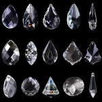 Mevronisshop - lot de 15 attrape - soleil en cristal pour fentre - cristal transparent - prisme en verre ...
