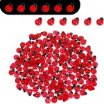 Mevronisshop - lot de 150 mini coccinelles en r�sine rouge - d�coration d'ongles 3d pour travaux manuels, ...