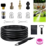 Mevronisshop - 15m furet deboucheur canalisation haute pression, 400 bar 1400c tuyau, avec adaptateur ...