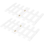 Mevronisshop - 1pcs 1. 2 bois cl�ture d'arbre de no�l d�coratif no�l blanc palissade cl�ture de jardin ...