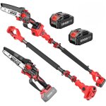 Mevronisshop - 2 - en - 1 t�lescopique & mini tron�onneuse, tron�onneuse t�lescopique de 8 pouces, graisseur, ...