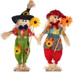 Mevronisshop - lot de 2 adorables epouvantails de jardin d'halloween pour d�coration de jardin