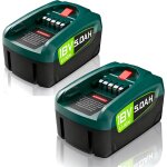 Mevronisshop - lot de 2 batteries de rechange 18 v 5000 mah compatibles avec bosch pba psb psr, 5, 0 ...