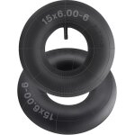 Mevronisshop - lot de 2 chambres � air 15 x 6, 00 - 6 pneus de tondeuse � gazon, chambre � air 15x6. ...