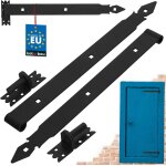 Mevronisshop - lot de 2 charni�res de portail avec gonds - en acier inoxydable - 500 mm