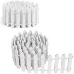 Mevronisshop - lot de 2 cl�tures de jardin miniatures en bois blanc 90 x 5 cm - bordure d�corative pour ...